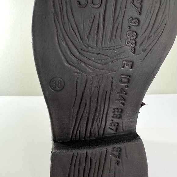 A.S.98 Traver Combat Moto Leather Mid Calf Boots Sequoia Brown Size 38 US 7.5 - Picture 9 of 10